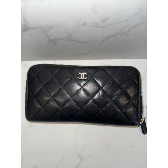 CHANEL Handbags - Chanel Quilted Wallet - Good Condition with Dustbag, Card, and Receipt